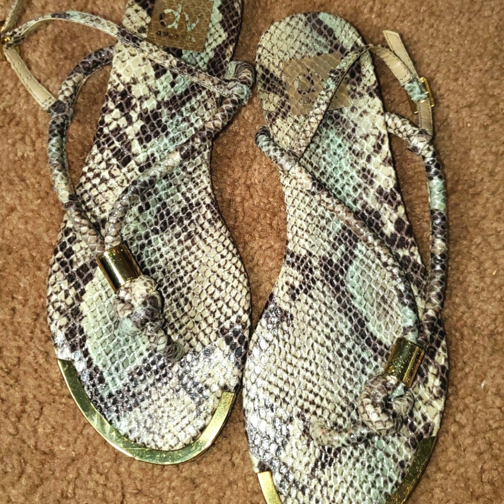 Dolce Vita natural snakeskin sandals